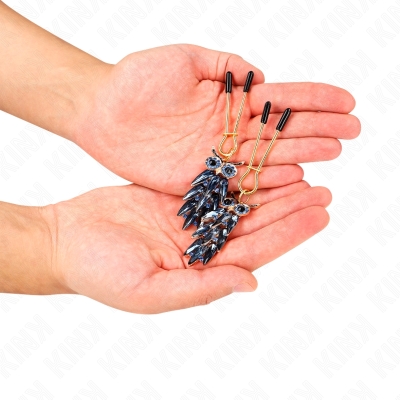 KINK - NIPPELKLEMMEN MIT EULENANHÃNGER 6 CM