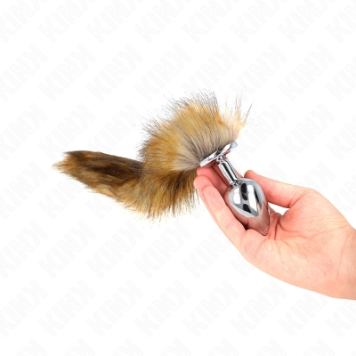 KINK - ANAL PLUG GRÃSSE L 10 X 4 CM MIT KUNSTSTOFFSCHWANZ 40 CM BRAUN