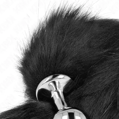 Anal Plug Größe M 8 X 3.5cm Mit Kunststoffschwanz Schwarz – Kink