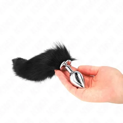 Anal Plug Größe M 8 X 3.5cm Mit Kunststoffschwanz Schwarz – Kink