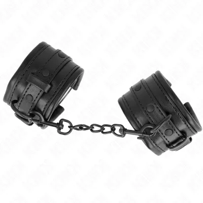 Black Adjustable Wrist Cuffs 20-30cm x 6cm – Kink