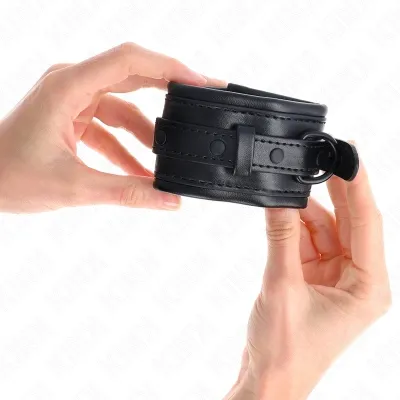 Black Adjustable Wrist Cuffs 20-30cm x 6cm – Kink