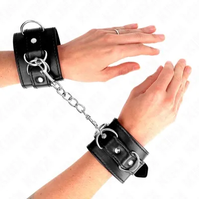 3 D-Ring Adjustable Wrist Cuffs Black – Kink