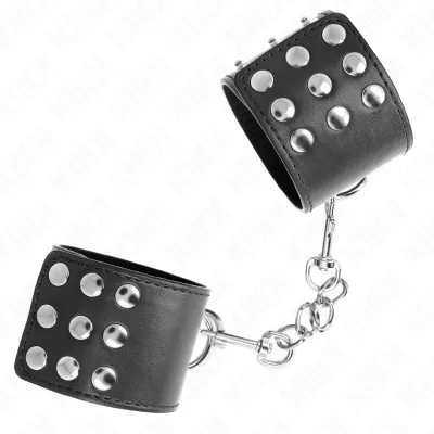 Handgelenkfesseln Mit Druckverschluss Schwarz – Kink