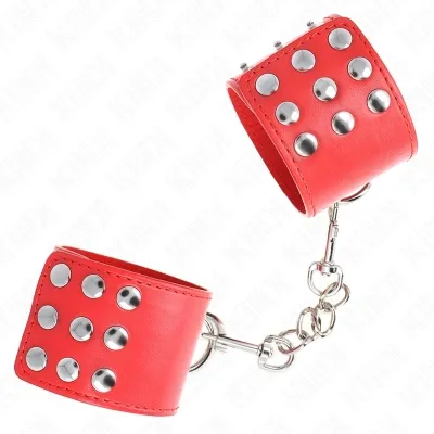 Handgelenkfesseln Mit Druckverschluss Rot – Kink