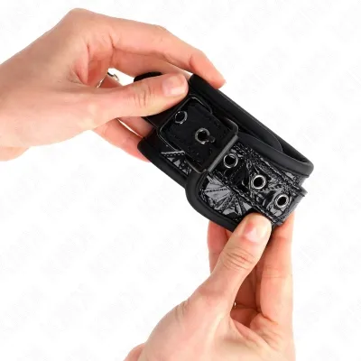 Handgelenkfesseln Mit Rautenmuster Schwarz – Kink