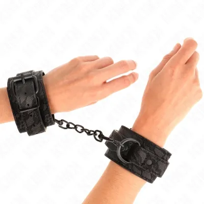 Handgelenkmanschetten Mit Dunkler Spitze Schwarz – Kink