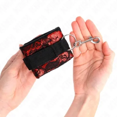 Scandal Wrist Cuffs Red-Black – Kink
