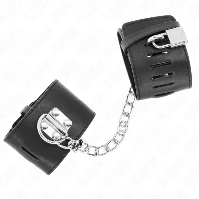 Handgelenkfesseln Mit Kette 30cm Und Schloss Schwarz – Kink
