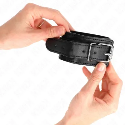 Thin Wrist Cuffs Black Adjustable 21-33cm – Kink