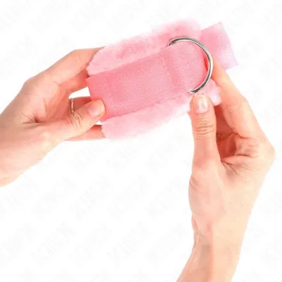 Pink fur-lined wrist cuffs – Kink