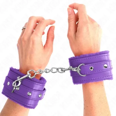 Premium Handgelenkfesseln gefüttert Lila – Kink