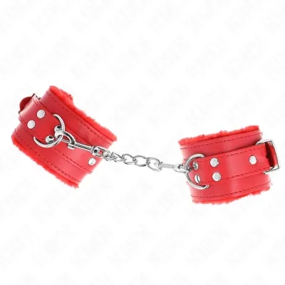 gefütterte Handgelenkfesseln Rot – Kink
