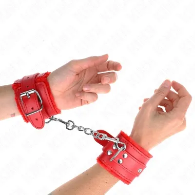 gefütterte Handgelenkfesseln Rot – Kink