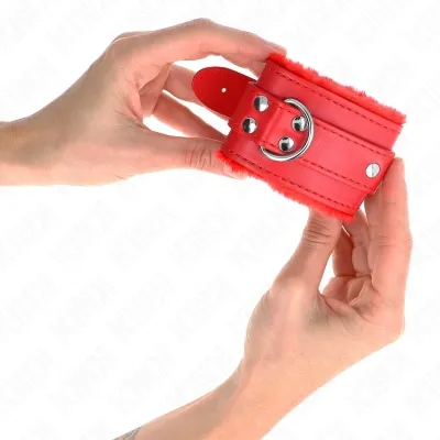 gefütterte Handgelenkfesseln Rot – Kink