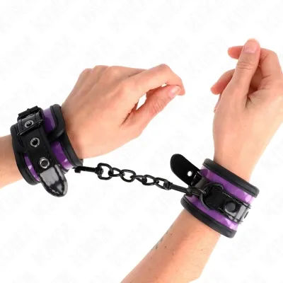 Neopren Handgelenkfesseln Helllila Verstellbar 21-28cm X 5cm – Kink
