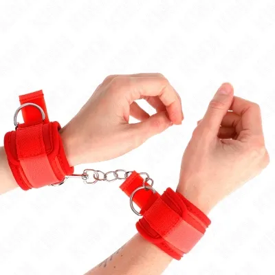 Neoprene wrist cuffs, red, 42 x 5 cm – Kink