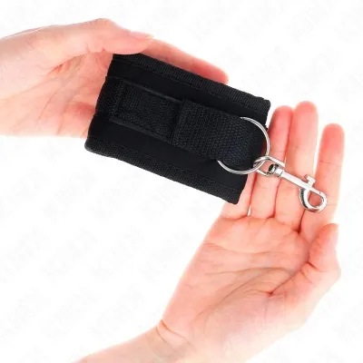 Nylon Bind-Handhandfesseln Mit Klettverschluss Schwarz – Kink