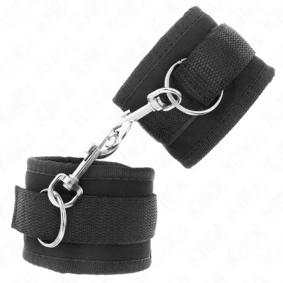 Nylon Bind-Handhandfesseln Mit Klettverschluss Schwarz – Kink