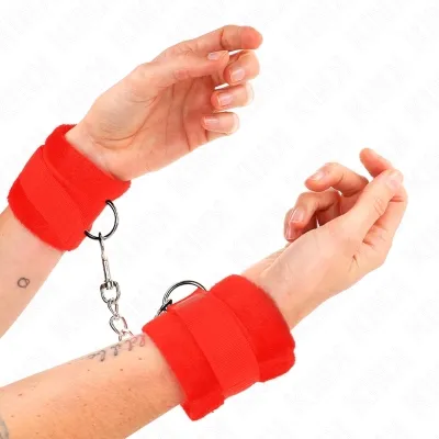 Beginner Pelzhandmanschetten Rot 30 X 7cm – Kink