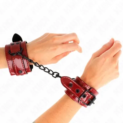 Dunkelrote Handgelenkmanschetten 23 X 5cm – Kink