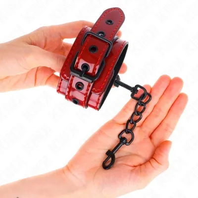 Dunkelrote Handgelenkmanschetten 23 X 5cm – Kink