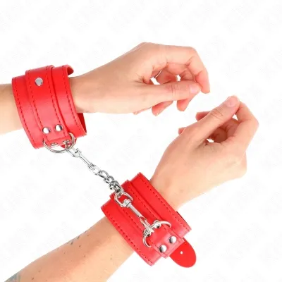 Einfache Handgelenksfesseln Rot – Kink