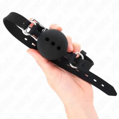 MORDAZA 55 x 2 cm Ball 4.5cm Vollsilikon Größe M Schwarz – Kink