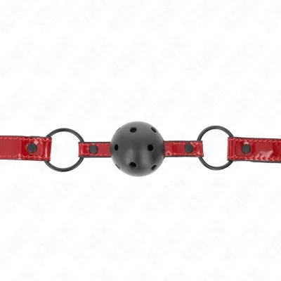 GlãNzender Kunstlederball 4.5cm Knebel – Kink