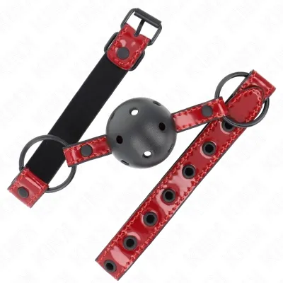GlãNzender Kunstlederball 4.5cm Knebel – Kink
