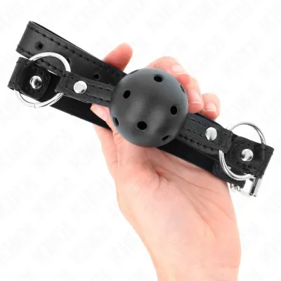 Hollow Hard Black Ball 4.5cm Gag Model 1 63.5 x 2cm – Kink