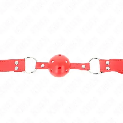 Complete Red Hollow Ball Gag 62 x 2 cm – Kink