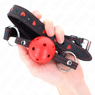 Hollow Hard Red Ball Gag Model 2 65 x 2.5 cm – Kink