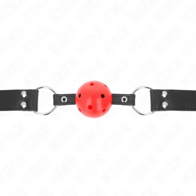 Atmungsaktiver Ball 4cm Knebel Mit Doppelniet Leder – Kink