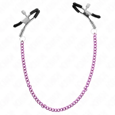 Perlenkette Nippelklemmen Lila 30cm – Kink