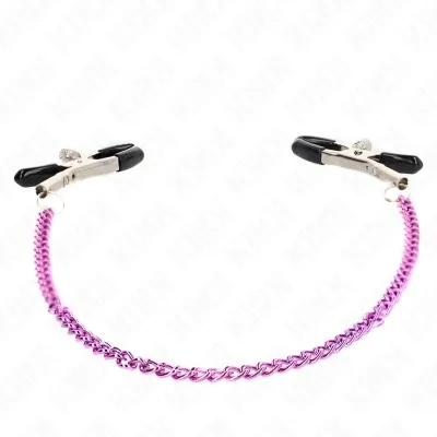 Perlenkette Nippelklemmen Lila 30cm – Kink