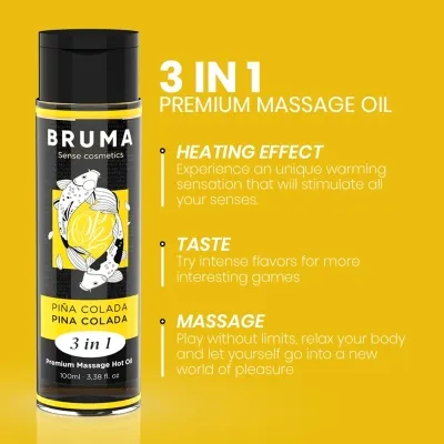 Premium-Massageöl Wärmend Pina Colada 3In1 - 100ml – Bruma