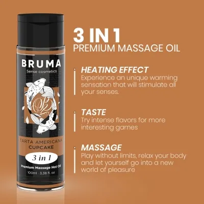 Premium Warming Cupcake Massage Oil 3-in-1 - 100ml – Bruma