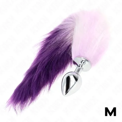 Analplug Größe M 8 X 3.5cm Mit Schwanz 40cm Lila – Kink