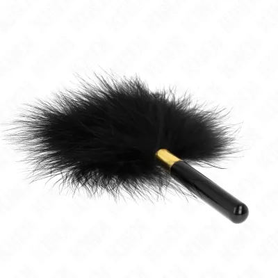 Black and gold metal tickle feathers 18cm – Kink