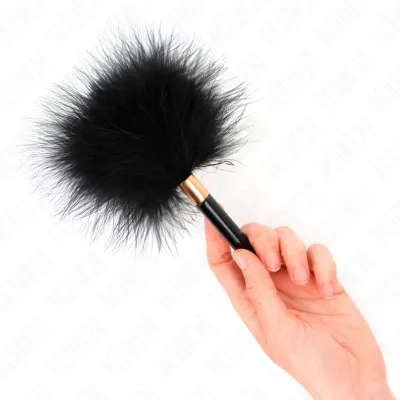 Black and gold metal tickle feathers 18cm – Kink