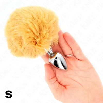 Edelstahl-Plug 7 X 3cm Mit Puschel Aus Kunstfell 8cm – Kink