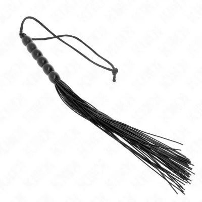 Mini silicone whip with 6 black beads, 26cm – Kink