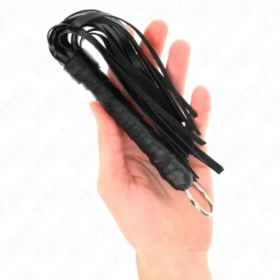 Einfache Mini-Peitsche Schwarz 28cm – Kink
