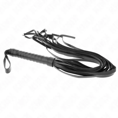 Black Whip with Short Handle and Long Tail 70cm – Kink