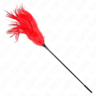 Mehrere Rote Kitzelfedern 45cm – Kink