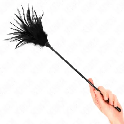 Mehrere Schwarze Kitzelfedern 45cm – Kink