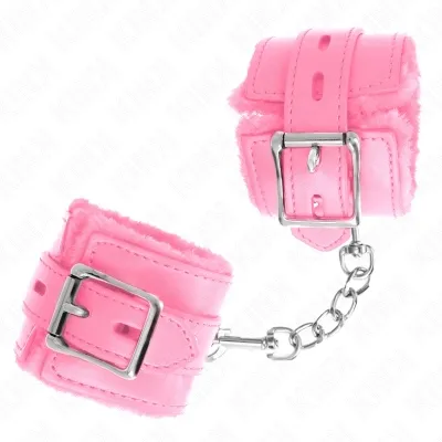 Handgelenkfesseln gefüttert Mit Löchern Rosa – Kink