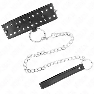 Halskette Mit Leine 65cm Mit Silbernen Nieten – Kink
