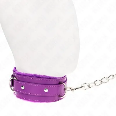 Collar and Leash 65cm With Restrictions Purple – Kink
